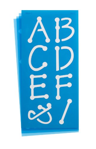 Pochoir plastique Westcott 15835 alphabet réutilisable gabarit traçage