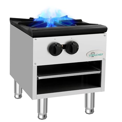 Image of 18 Inch 80,000 BTU Hot Plate, Heavy Duty Burner, Stainless Steel Commercial Gas Stove, NG /LP Convertible, ETL Certified