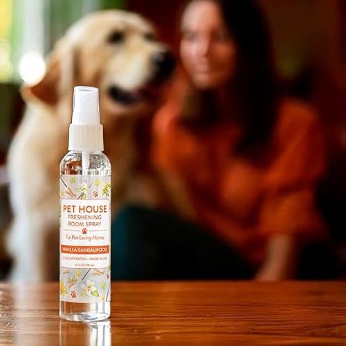 One Fur All Pet Air Freshener 4 OZ Concentrated Room Spray for Pet Odor, Vanilla Sandalwood, Pack of 1