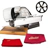 Berkel Slicer - Home Line 200 Plus - Electric Cutting Machine in Black - New Model + 100% Handmade Chopping Board Unique & Original Berkel Cover