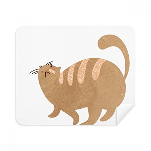 Chiffon écran téléphone fat cat et tissu nettoyage lunettes en daim marron