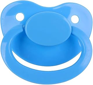 Littletude Blue Adult Sized Pacifier Dummy for Adult Babies, Large Handle, Large Shield.