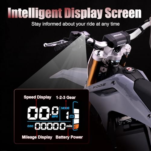 KOOZ 72V 8000W Electric Dirt Bike for Adult,HP131E-L Electric-Motorcycle with 35AH Lithium Battery,Top Speed 56 MPH with 19"/16" Tires,Hydraulic Brakes Mountain Off-Road Motorcycle. - Image 4