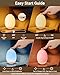 NAWIQI Egg Baby Night Light for Nursery & Breastfeeding – Portable Touch Light with 7 RGB Colors, Stepless Dimming, Rechargeable, BPA-Free Soft Silicone, Compact Lamp for Kids & Newborns