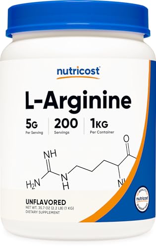 Nutricost L-Arginine Powder 1KG - Pure L-Arginine 5g Per Serving