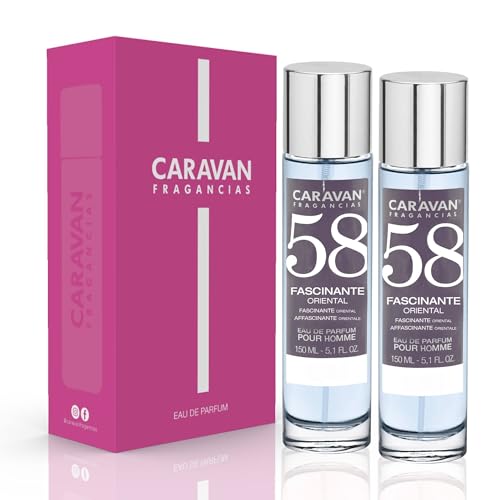 CARAVAN FRAGANCIAS - CAJA DE REGALO con 2 Perfumes Nº58 de 150 ml, para hombre