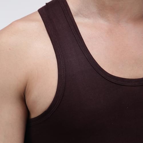 Image of Amul Comfy Men's Vest | Round Neck | Breathable Lightweight Innerwear | Moisture Wicking | Soft Feel | Pack of 3 | Color May Vary