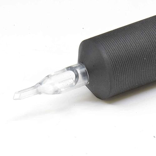 Miniatura 6 de Tatmax - 20 tubos desechables de 1 pulgada y 0.984 in, puntas transparentes de silicona negra, redondos, diamantes, tubos planos (5 tubos redondos)