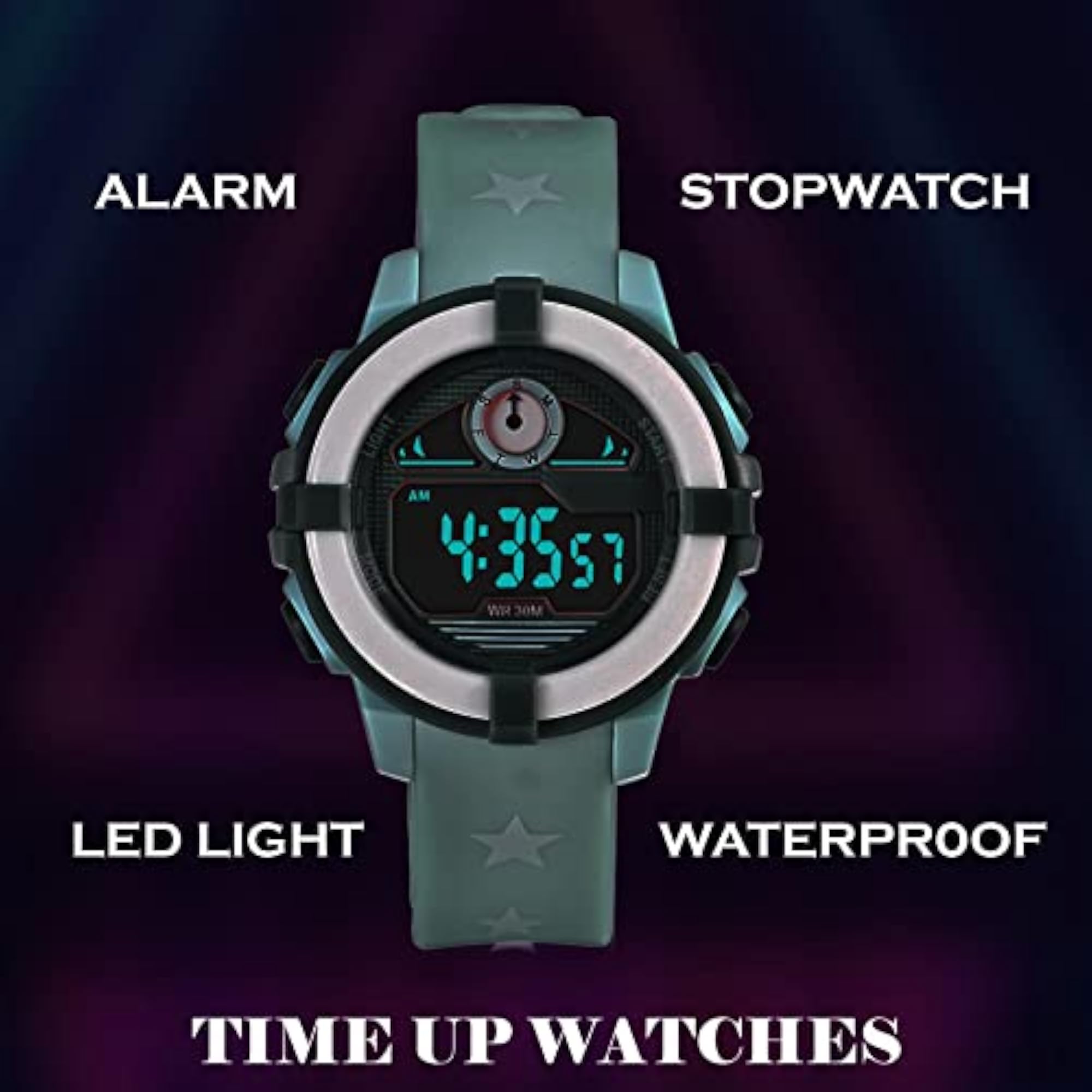 Digital Dial Waterproof Watch for Small Boys & Girls