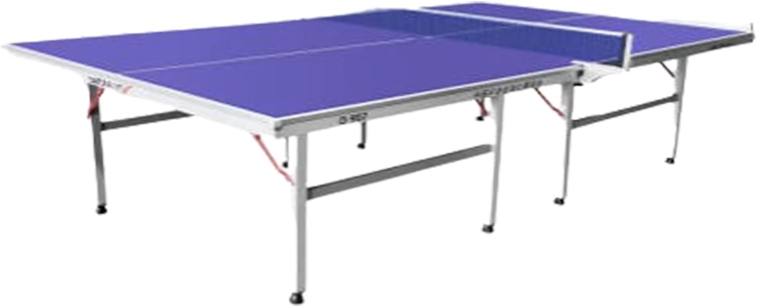 Table Tennis Table, Tournament Size Ping Pong Table with Net & Post, All Weather Indoor Outdoor Folding Table with Wheels for Home Club School