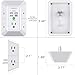 Wall Charger, Surge Protector, QINLIANF 5 Outlet Extender with 4 USB Charging Ports, 3-Sided 1680J Power Strip Multi Plug Adapter Spaced for Home Travel Office