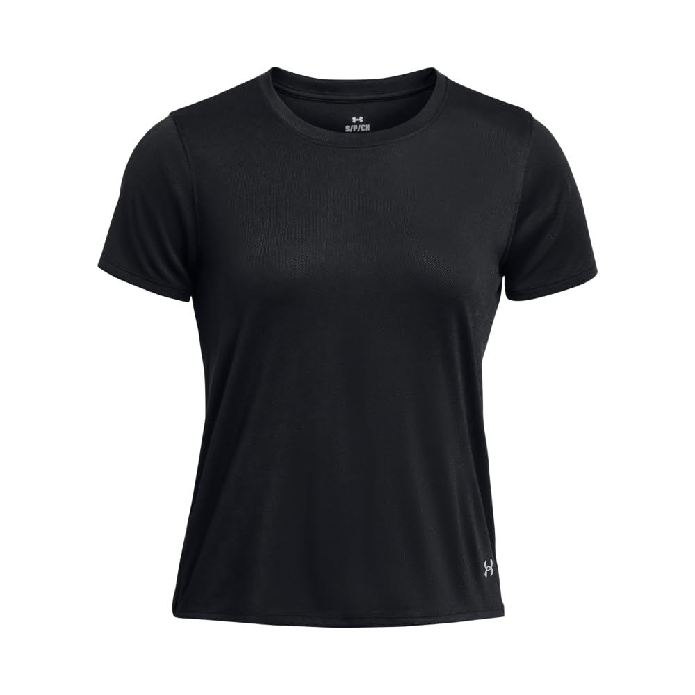 Under Armour Maglia Running Streaker Splatter Nero Reflective Donna XS