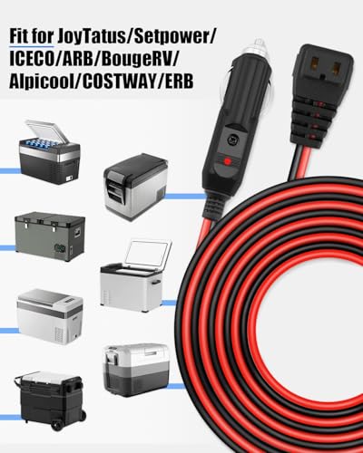 Image of 12V /24V Car Refrigerator Power Cord for RV Car Fridge Freezer Fit for ARB COSTWAY BougeRV ICECO Alpicool Dometic Etc Portable Refrigerator (16AWG 10FT)