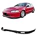 IKON MOTORSPORTS Front Bumper Lip, Compatible with 1992-1995 Honda Civic, Black PU Front Lip Finisher Under Chin Spoiler Add On Protector Splitter, 1993 1994