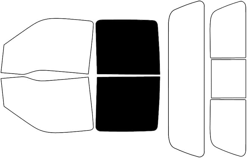 Rvinyl Window Tint Kit Compatible with Ford F-250 2008-2016 4 Door - Black 5% - Single Ply No Bubble Film - Do it Yourself Vehicle Back Precut Kit
