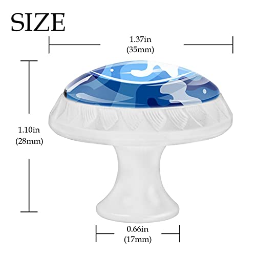 Bouton de meuble rond camouflage bleu pour décorer une commode ou un placard de chambre - 5