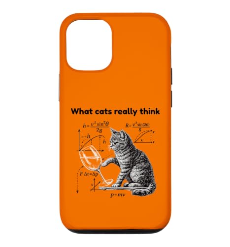 What Cats Really Think Funny Cat Physics Humor Men Women �X�}�z�P�[�X iPhone 12/12 Pro �p