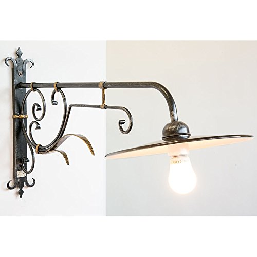 Lampe murale en fer forgé LUXURY, applique artisanale forgée à la main