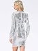 Allegra K Sequin Dress for Women Party Cocktail Lantern Long Sleeve Sparkly Glitter Disco Outfits Bodycon Mini Dresses Medium Silver
