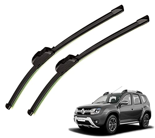 Image of Auto Hub Car Wiper Blades Compatibility With Renault Duster 2018 - Set of 2 Pcs (D-20,P-20)