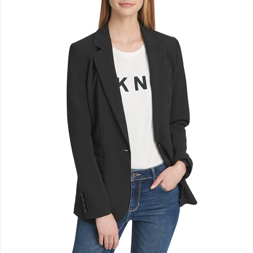 DKNY Women's Missy Foundation Long Sleeve Jacket3