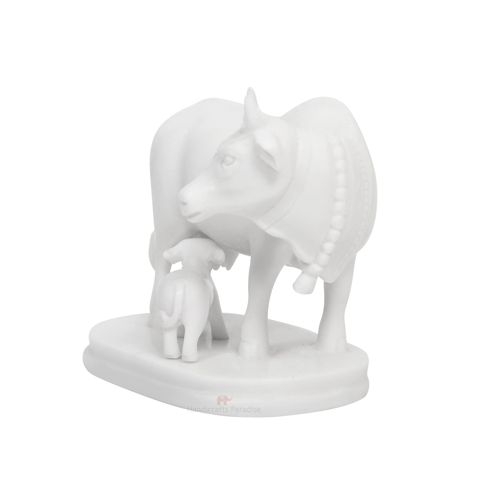 Handcrafted Marble Cow Statue - Auspicious Home Décor -3 Handcrafted Marble Cow Statue - Auspicious Home Décor -3
