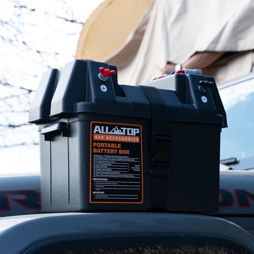 Image of ALL-TOP Smart Battery Box, 12V Marine Case w / 50AMP Connectors, Multi Ports & Circuit Breaker for Trolling Motor, RV & Solar Panel, Battery Not Included