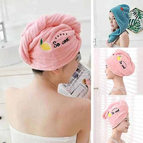Xiteluo 3/5Pcs Rapid Drying Towel, Microfiber Towel For Hair, Double Layer Rapid Hair Dry Towel Wrap, Hair Drying Towels For Women (3Pcs-A) #TOP1