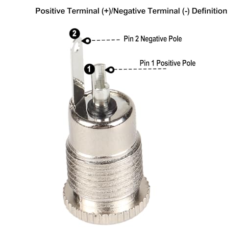 10PCS 5.5 * 2.1mm DC Power Jack hembra metálico miniatura 4