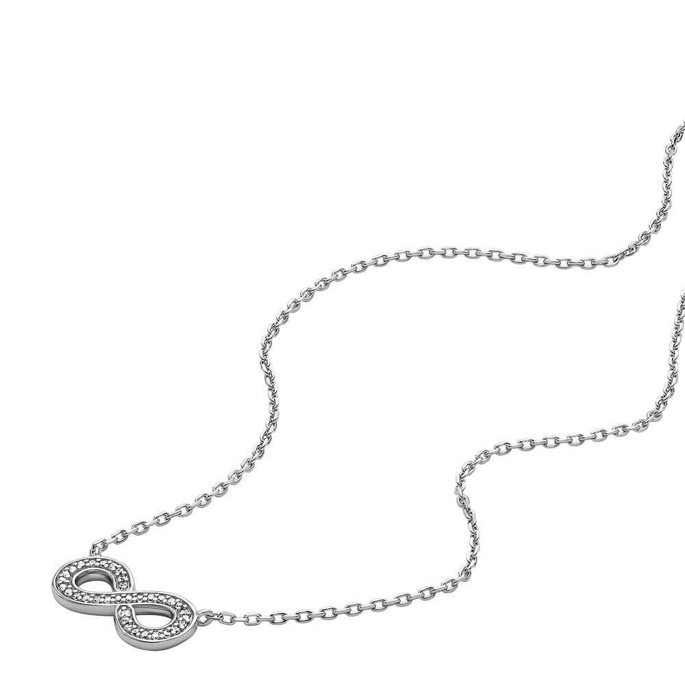 Fossil Damenkette Infinity Anhänger Sterlingsilber, JFS00632040
