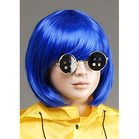 Struts Childrens Coraline Style Fancy Dress Accessory Kit with Wig and Glasses Cover