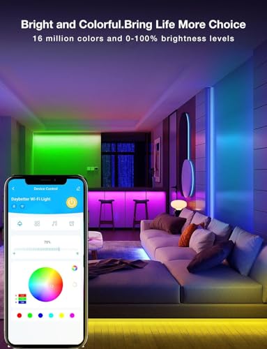 Tira LED inteligente WiFi RGB 100 pies con control por voz miniatura 5