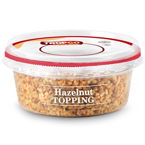 Tropgo Hazelnuts Topping 150g - Honey Glased Hazel Nuts in Resealable and Recyclable Tub - Great for Snacks, Smoothies, Baking, and Cooking - Non GMO Ground Hazelnuts