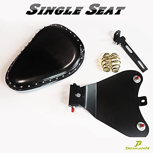ソロシート シングルシート ブラック スタッズ 金具付き いつでも送料無料 合皮 汎用 チョッパー Dream Japan ビラーゴ マグナ Tw Sr ドラッグスター カスタム