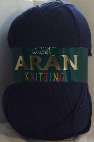 Woolcraft Aran 400g Wool/Knitting Yarn, 14 Colours, (Navy 417)