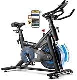 Wenoker Heimtrainer Fahrrad mit App, Leises Ergometer Hometrainer Fahrrad mit Magnetwiderstand, Spinning Bike Indoor Fitnessbikes für Kardio-Training zu Hause, Bis 160KG