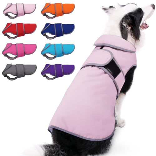 MIGOHI Warm Dog Coat Waterproof Winter Dog Jacket, M, Pink