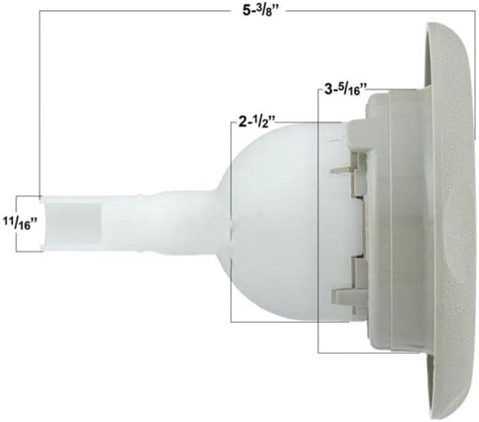 Hot Tub Compatible with Marquis Spas Cyclone Directional Jet Non-Swirl Emerald Cut Barrel Assembly, Gray PEN94453081