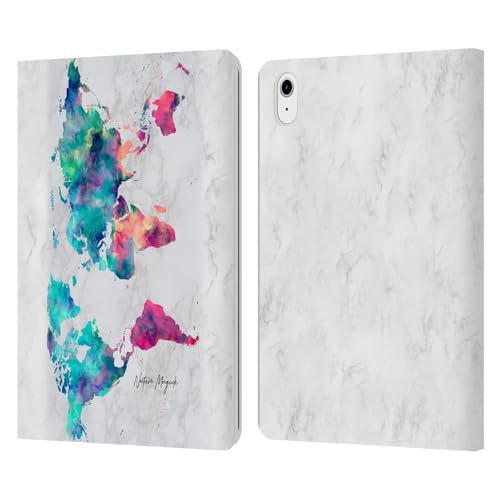 Protection iPad Air 2020 étui portefeuille marbre rose sarcelle