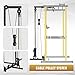 Major Fitness Power Cage, F16 All-In-One1200LBS Power Rack with LAT Pull Down Pulley System and Landmine Attachment for Home Gym, Weight Cage with Weight Bench and T Bar Dip Bar J-Hook