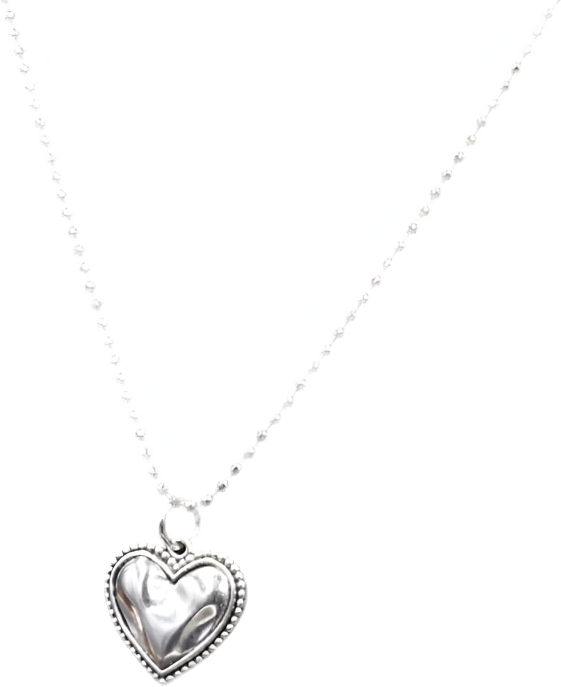 925 Sterling Silver Catholic Sacred Heart Necklace For Women Men, Vintage Of Jesus - Beads Chain Pendant, Christmas Birthday