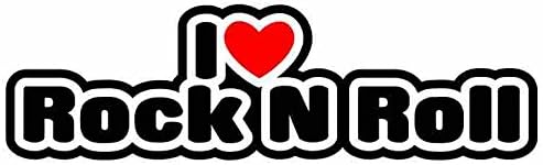 I Love Rock N Roll - Music - Sticker For Car Bike Van Camper Bumper Sign Decal