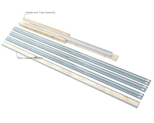 DIYHD 42X80in Pocket Door Frame for 2x4 Stud Wall - Sliding Hidden Door Kit for 30\"-42\" Wide Indoor,Fit 1-3/8\" to 1-3/4\" Thick,330lbs Capacity,Heavy Duty Steel Track with Smooth Glide