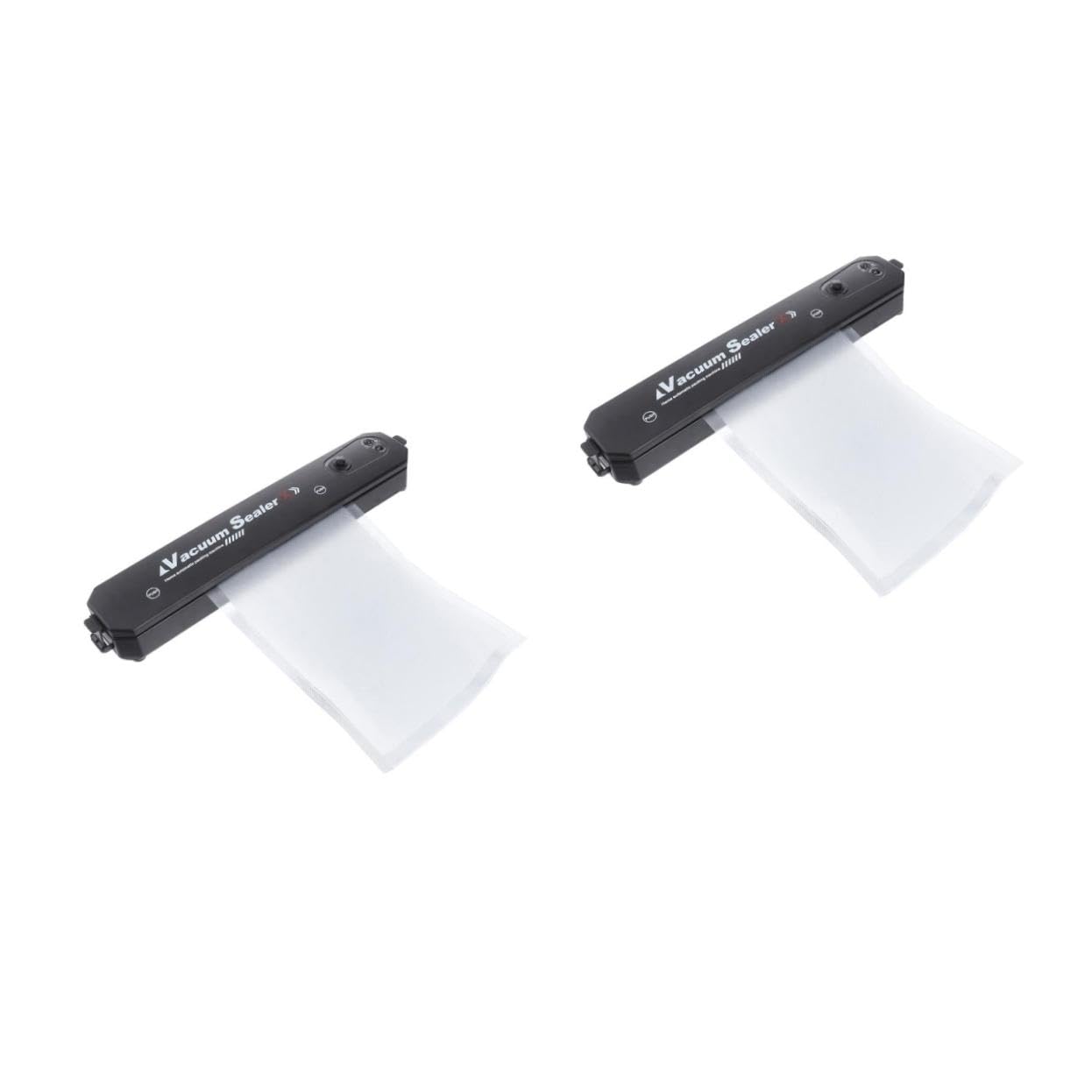 2sets Sottovuoto Portatile Sigillatrice Per Alimenti Compatibile Sacchetti Liquidi Strumento Conservazione Per Sacchetti