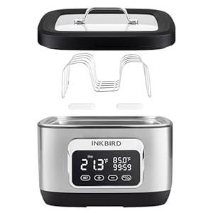 Inkbird 700W 3 in 1Wifi Sous Vide Water Oven with Rack Divider and 14 Preset Recipes, 3D Electromagnetic Water Circulation Rapid Heating,Wifi Control & Timer, 8L Capacity,Wif|Gift Idea (ISV-500W)
