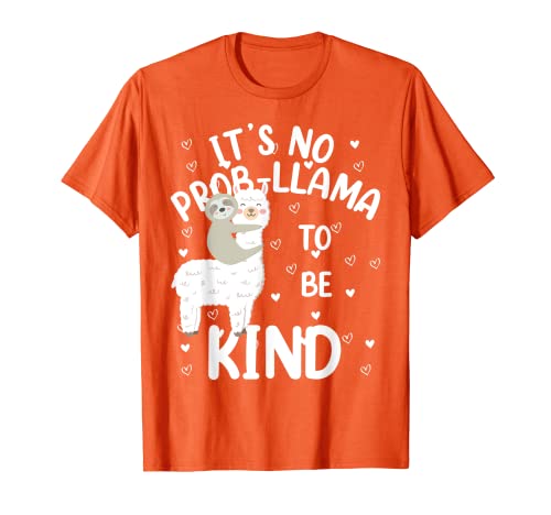 UNITY DAY - Camiseta naranja, anti bullying llama Be Kind Camiseta