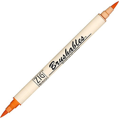 Zig lot de 2 feutres pinceaux couleur Pure-Orange pour calligraphie