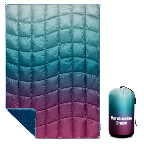 Camping Blanket Packable Puffy Blanket - 52x75 in, water resistant