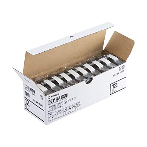 KING JIM SS12K-10PN 20個(2箱) Amazon.co.jp: キングジム テプラ PROテープカートリッジ 12mm 白