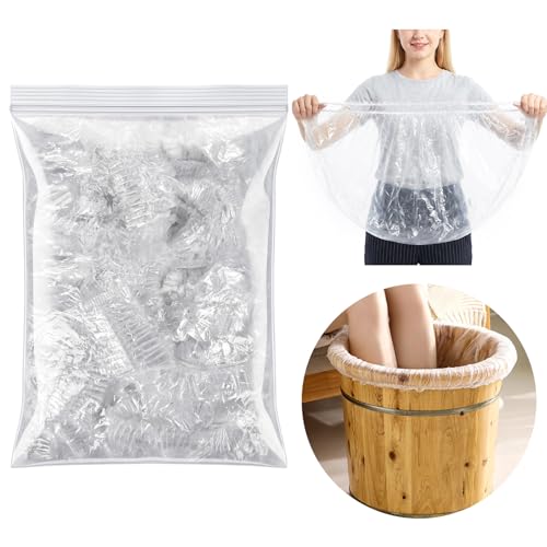 RAQEHO 25PCS Pedicure Liners Disposable - Plastic Footsie Footbath Foot Soak Bath Spa Pedicure Bowl Liners Disposable Covers Bags for Feet Basin Soaking Bucket Tub Productos Para Pedicura Spa Supplies
